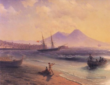 romantique romantisme Tableau Peinture - pêcheurs revenant près de naples 1874 Romantique Ivan Aivazovsky russe